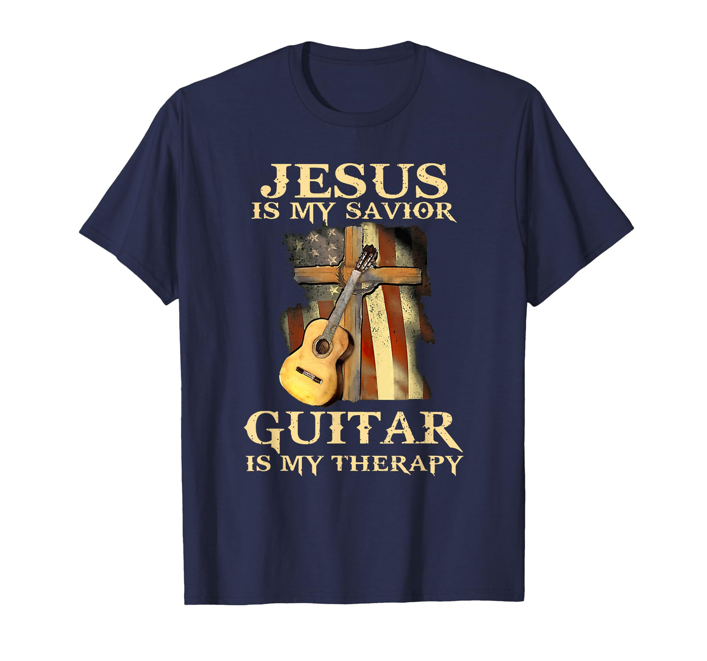 Jesus Is My Savior Guitar Is My Therapy T-Shirt