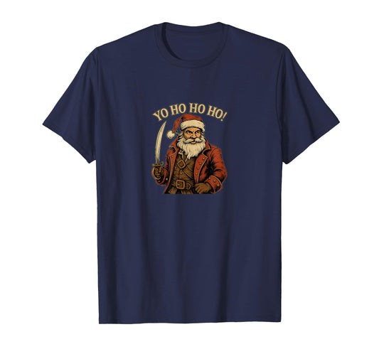 Victorian Era Santa Claus Pirate (Yo Ho Ho Ho!) T-Shirt