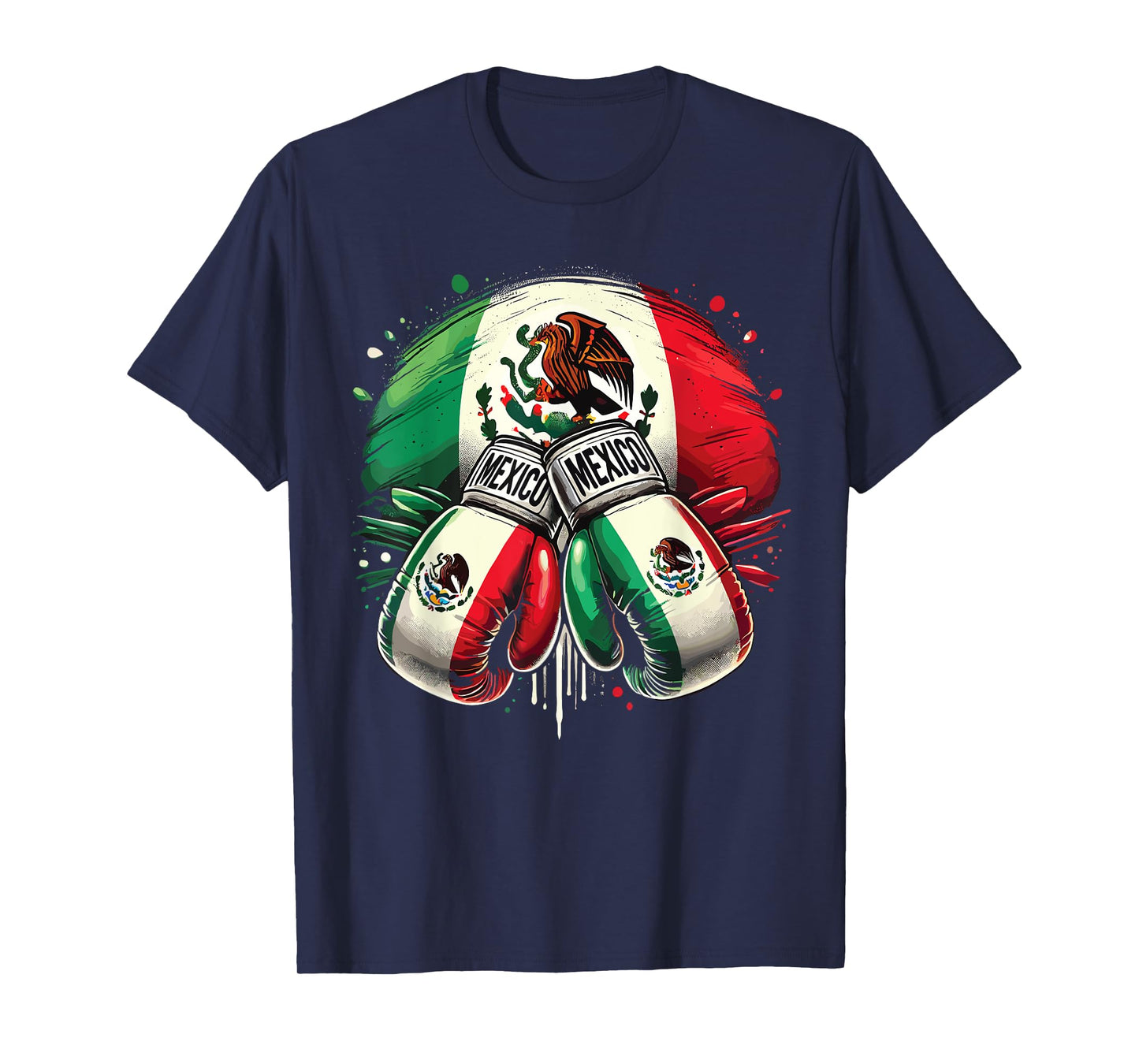 Mexican Boxing Pride Gloves Sports Design T-Shirt