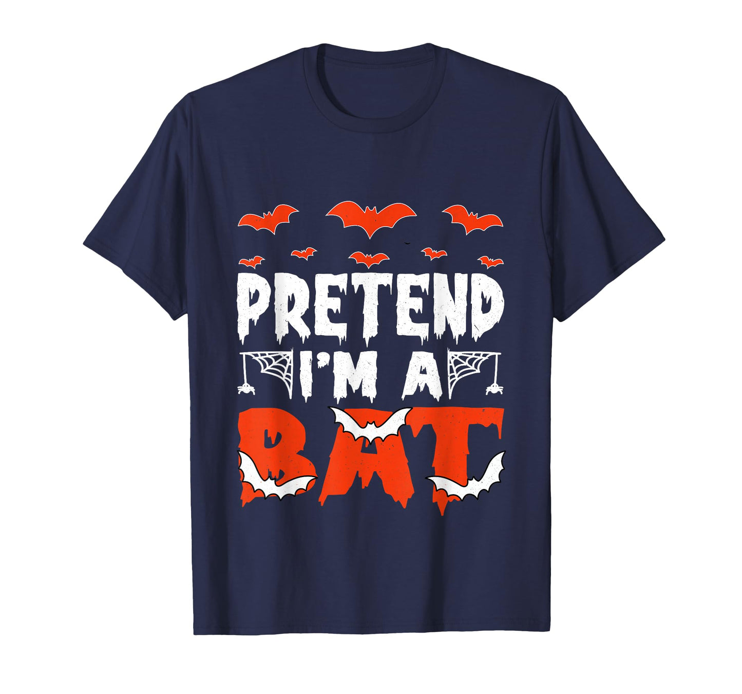 Pretend I'm a Bat Funny Skeleton Halloween Matching Couple T-Shirt