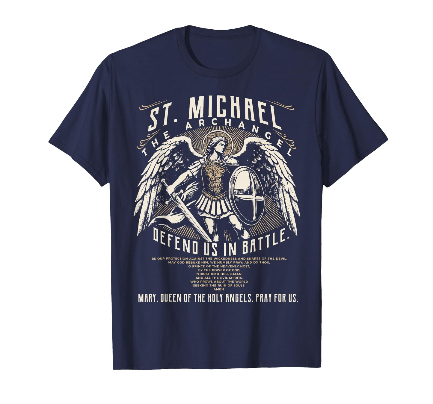 Saint Michael the Archangel Prayer Catholic Christian Pastor T-Shirt