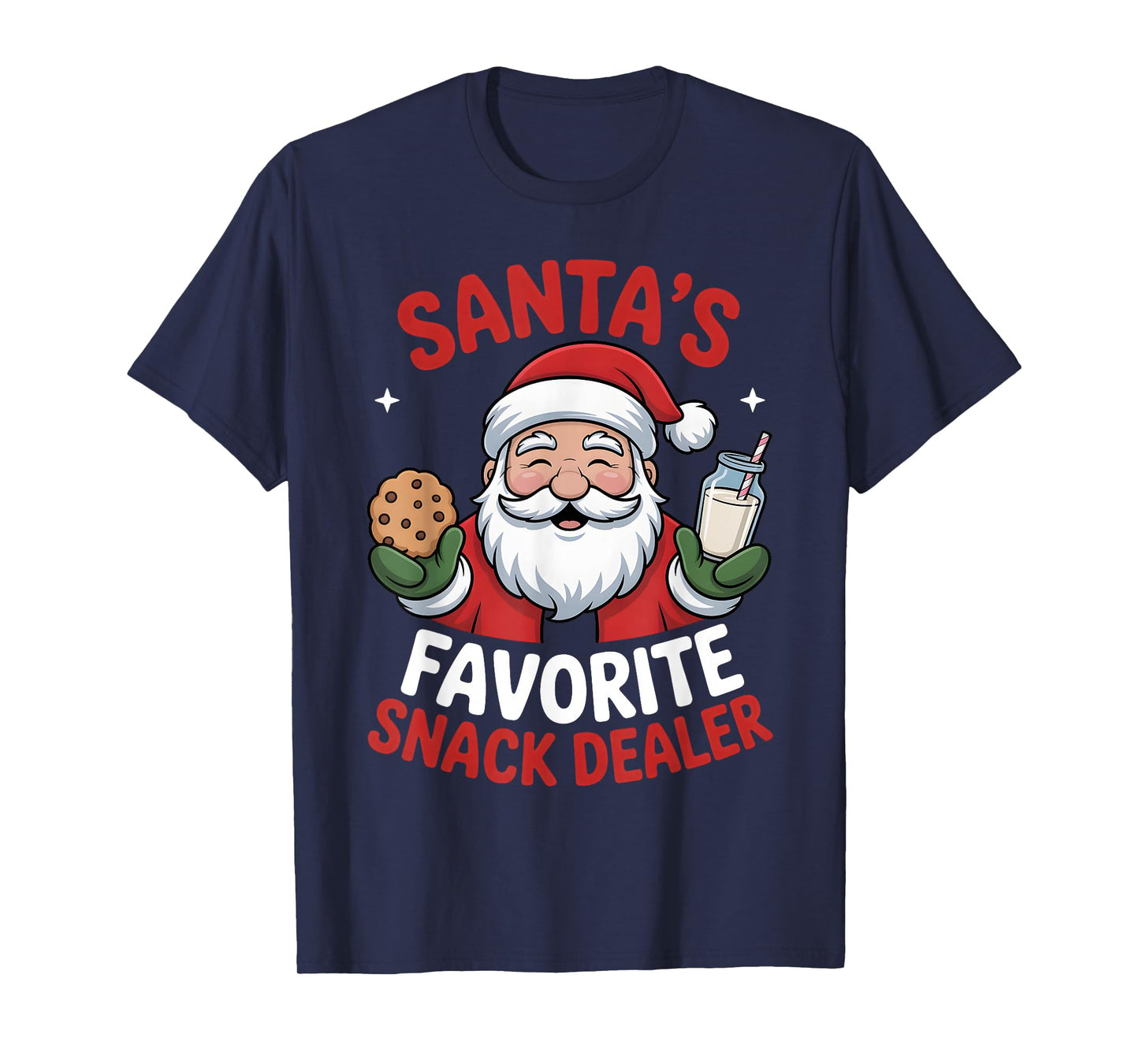 Santa's Christmas Favorite Snack Dealer Kids Funny Pajamas T-Shirt