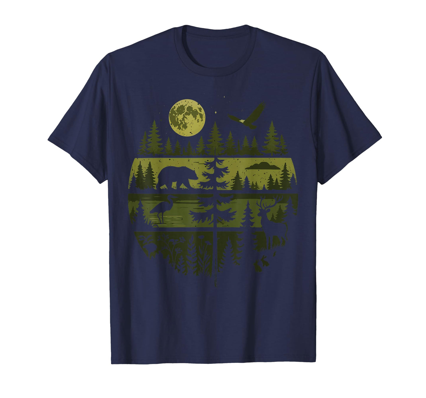 Forest Retro Nature Wildlife Outdoor T-Shirt