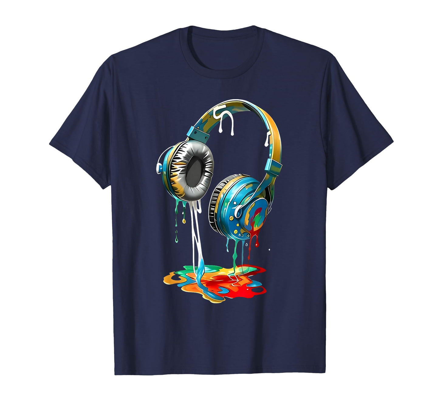 Colorful Headphones Music Lover Gifts Musican Music DJs Tee T-Shirt