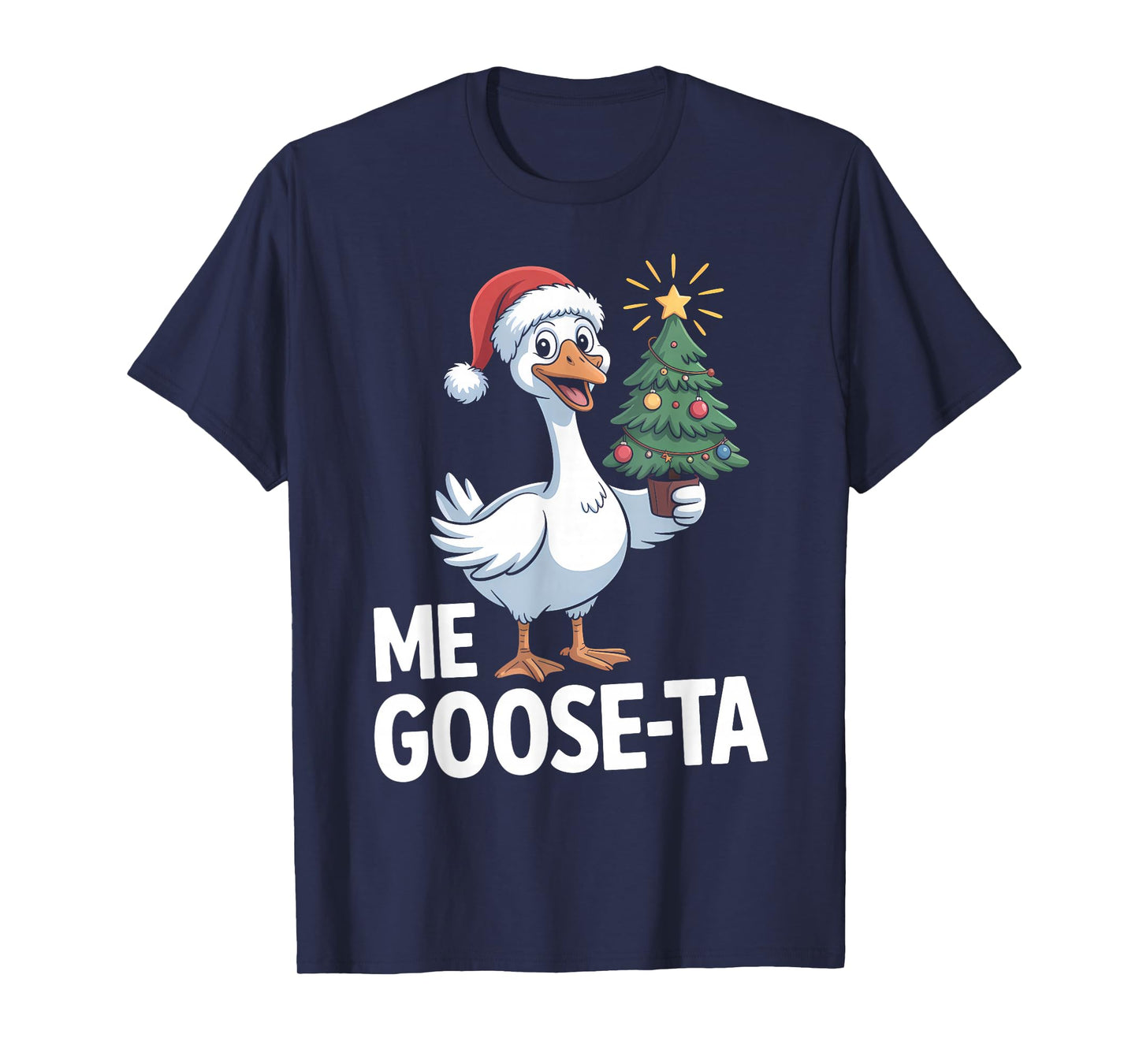 Me Goose Ta Mexican Funny Christmas Spanish Goose Pun T-Shirt
