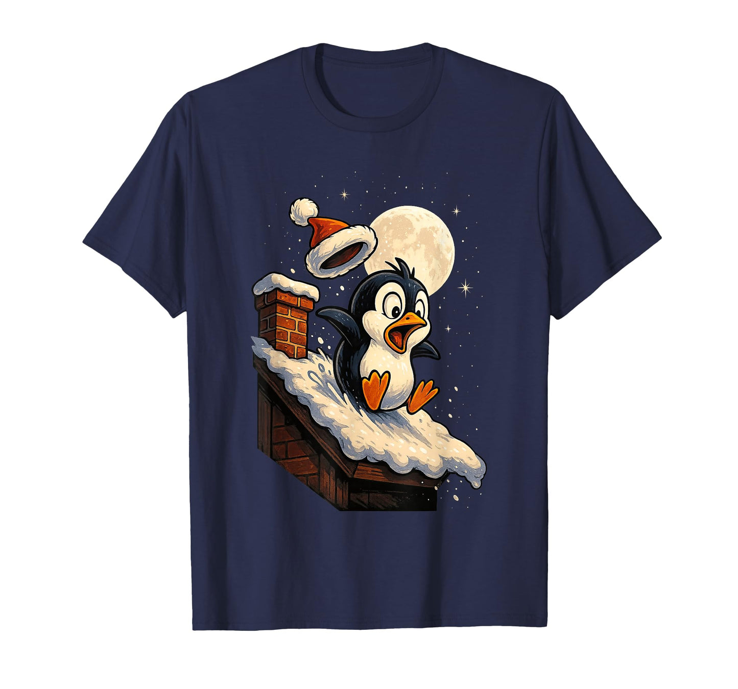 Cute Penguin Snowy Christmas Holiday Xmas Animal T-Shirt