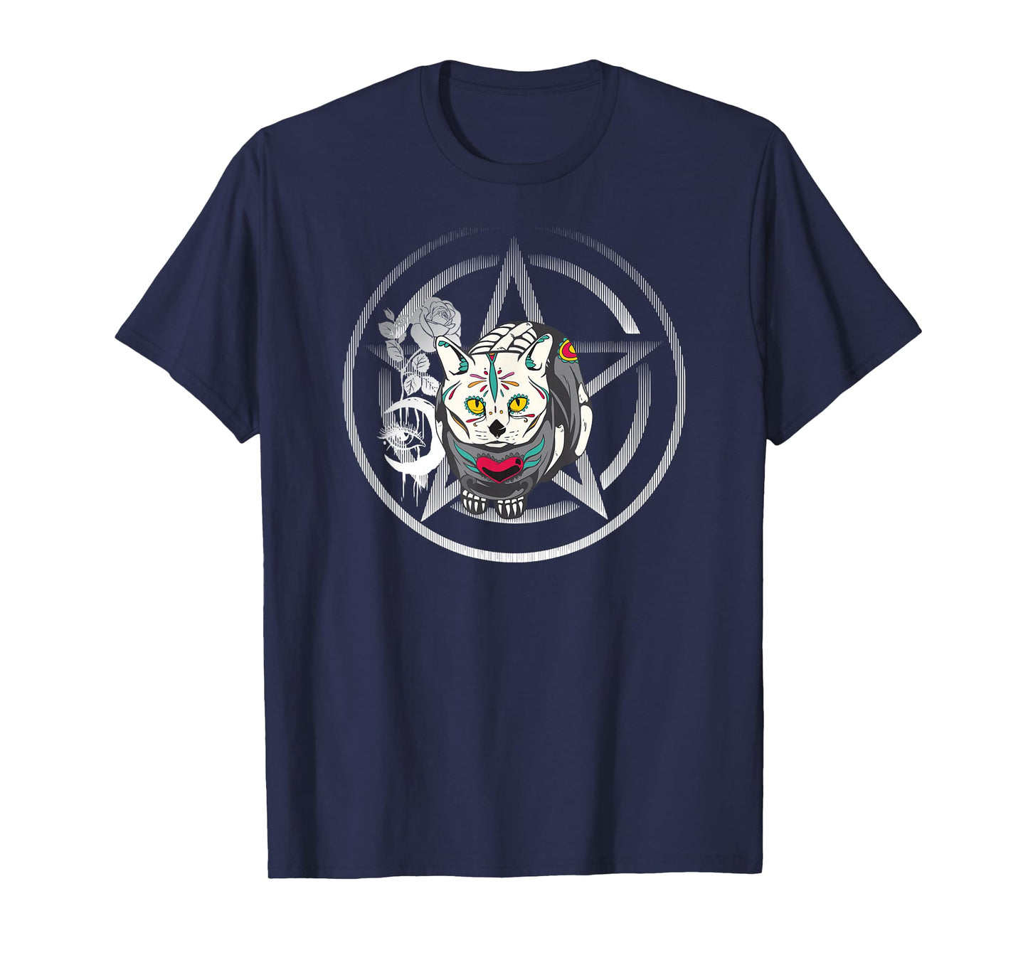 Cute Occult Cat Meow Mystic Esoteric Spiritual Witchcraft T-Shirt