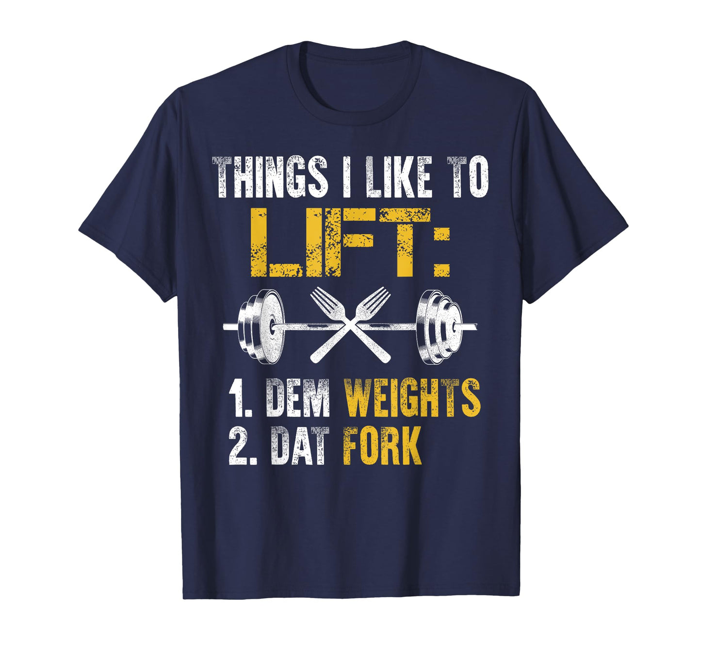 Funny Weight Lifting With Sayings Lift Dat Fork Gym Fitness T-Shirt