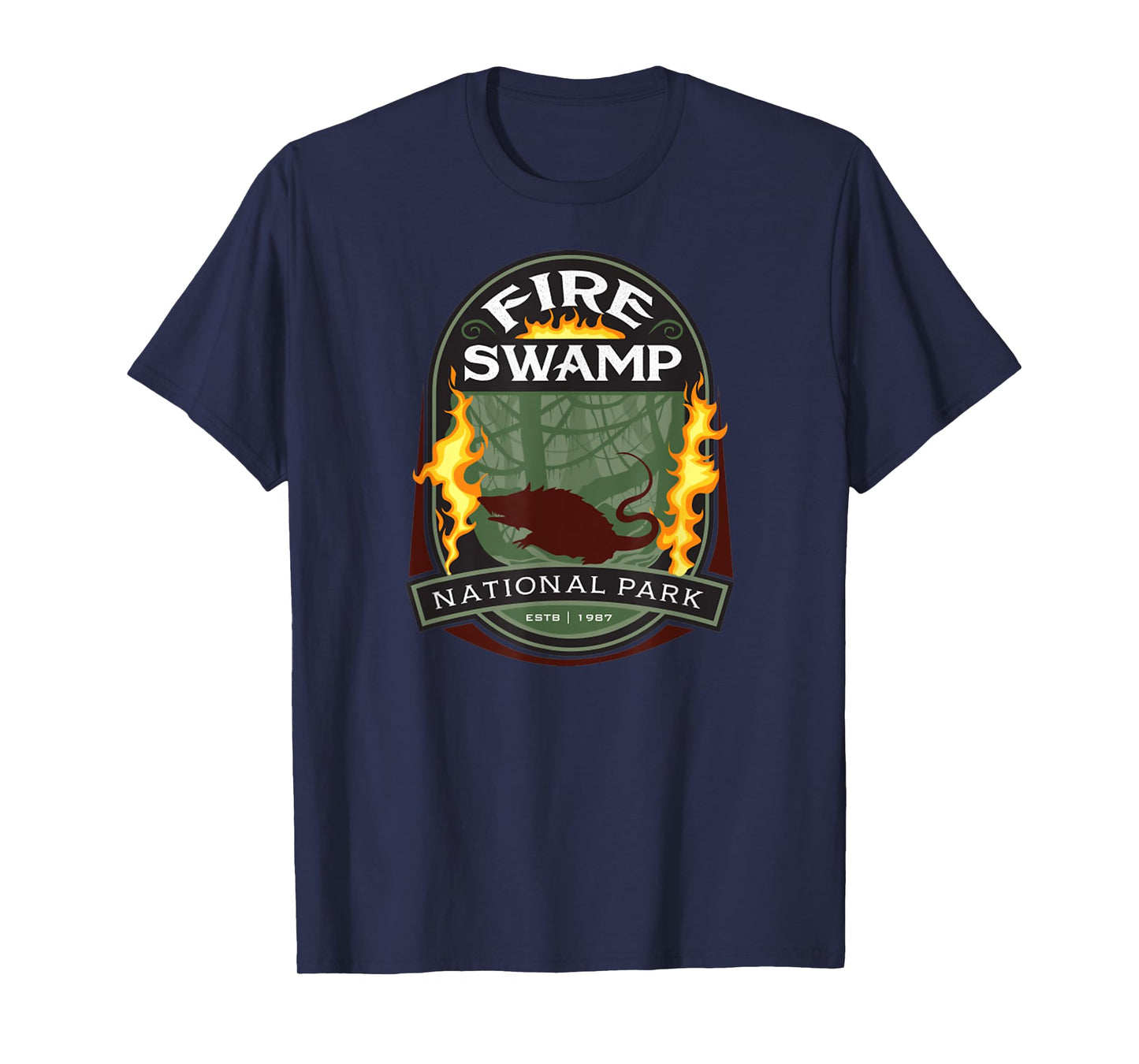 Vintage Fire Swamp National Park Camping Hiking Mountain T-Shirt