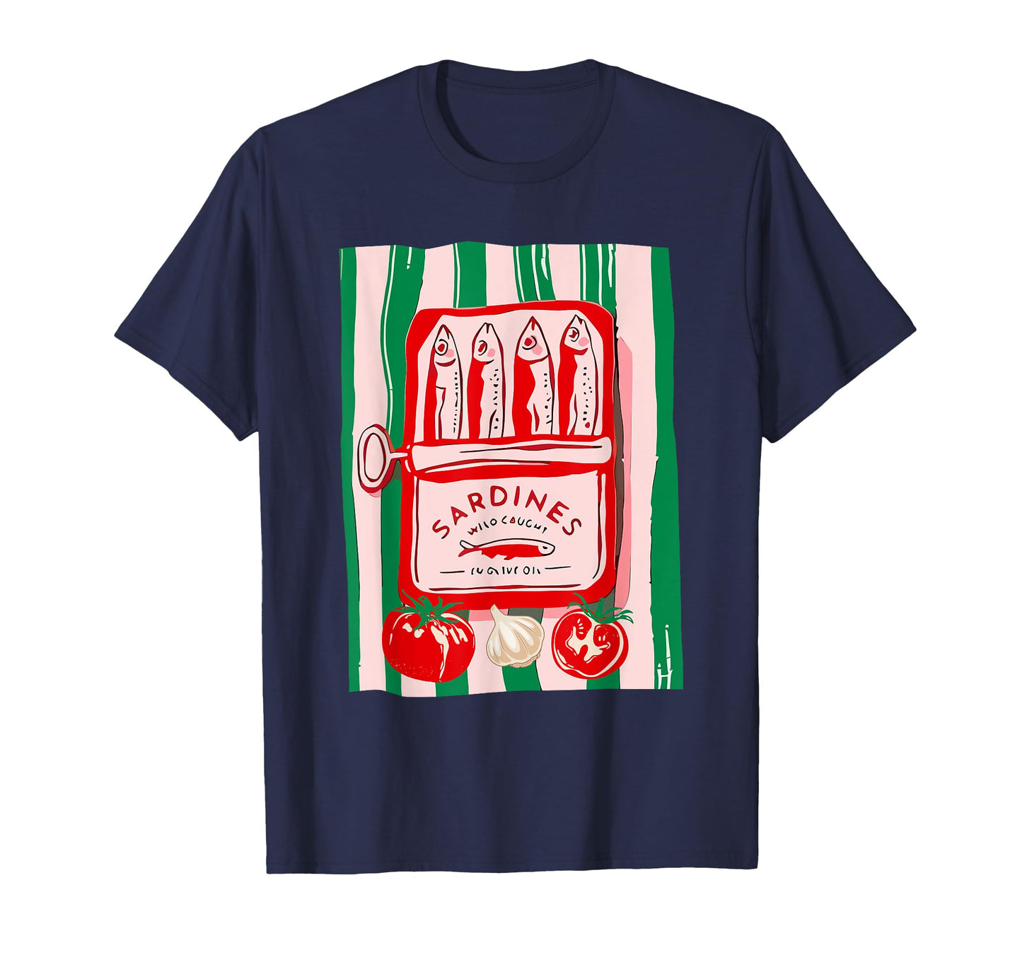 Sardines Portugal Tinned Fish Retro Sardines Men Women T-Shirt