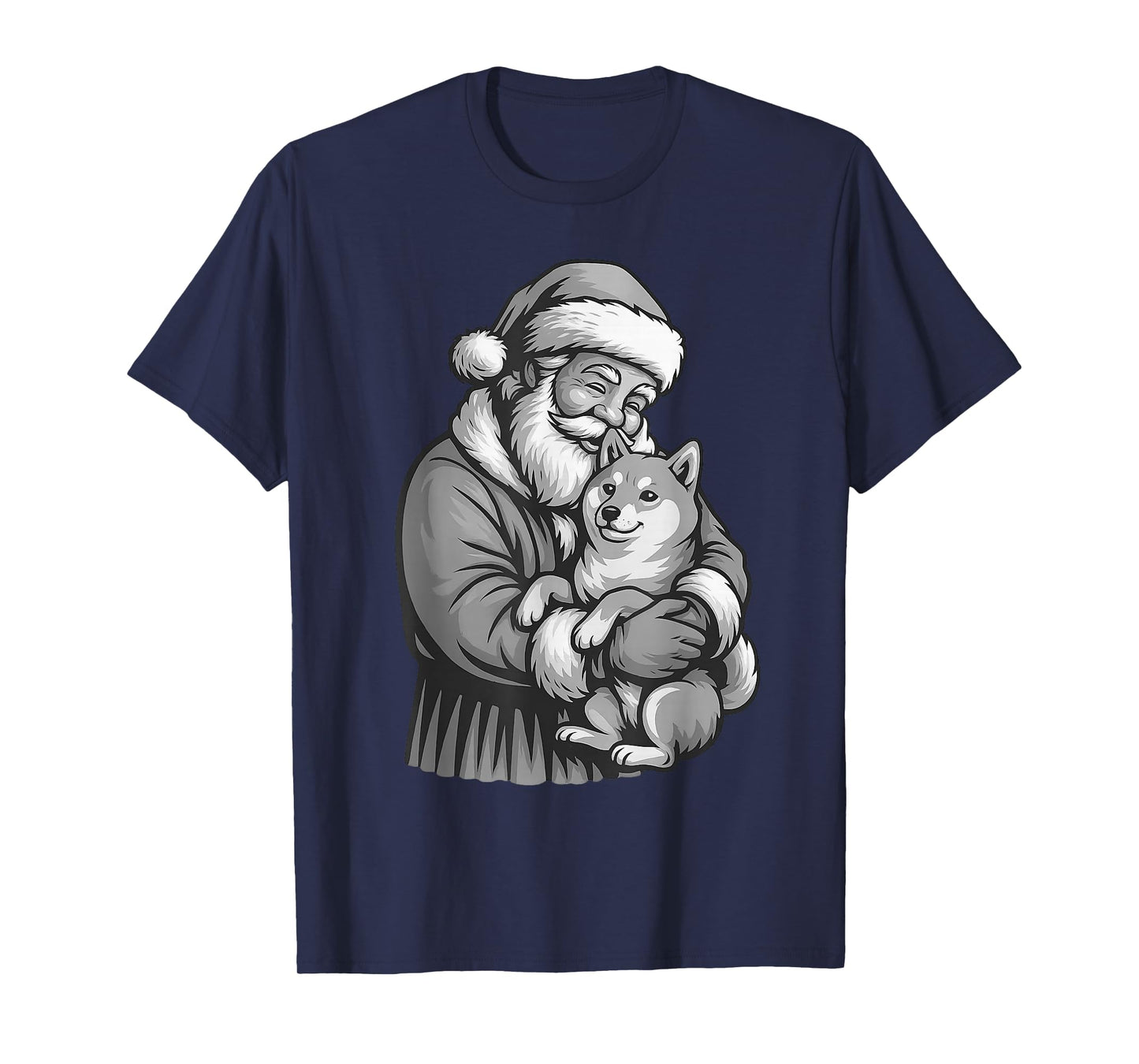 Shiba Inu Santa Claus Christmas Dog Lover T-Shirt