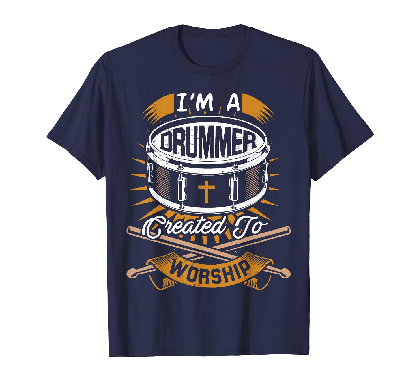 Christian Drummer Gift Idea for Drummers Who Rock God T-Shirt