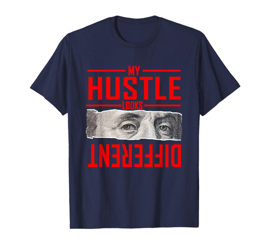 Red My Hustle Look Different Red Graphic T-Shirt