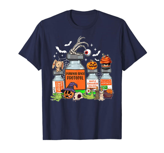 Nurse Halloween Pumpkin Spice Medical Vials Witches Nursing T-Shirt