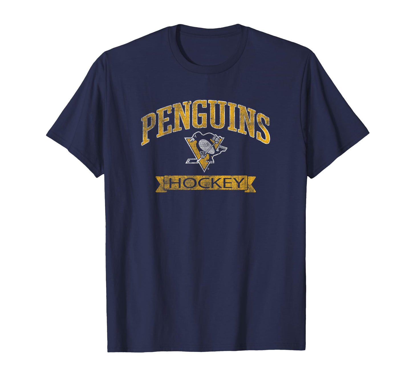 Pittsburgh Penguins Vintage Hockey Black Officially Licensed T-Shirt
