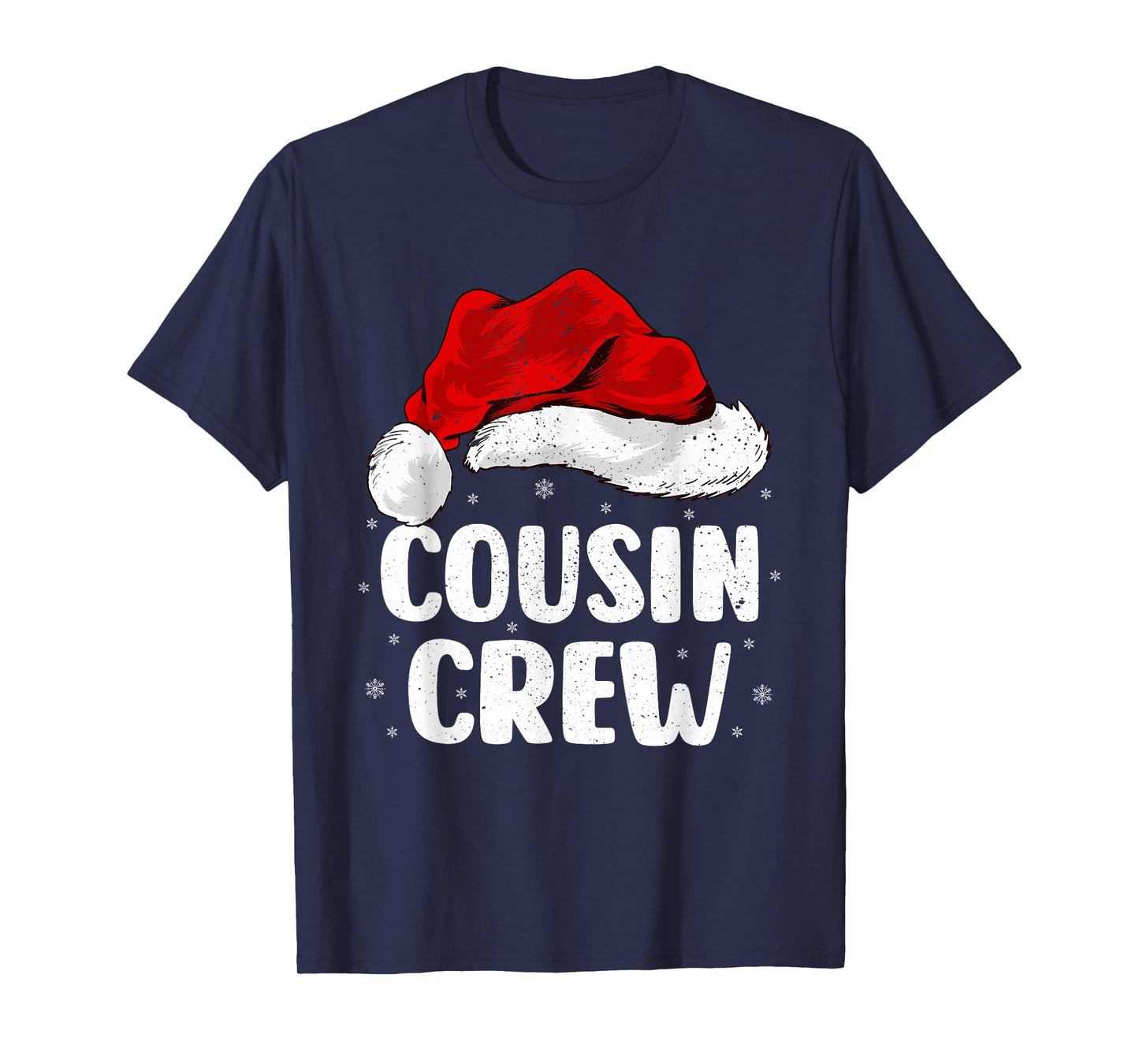 Cousin Crew Christmas Santa Hat Family Men Women Kids Xmas T-Shirt