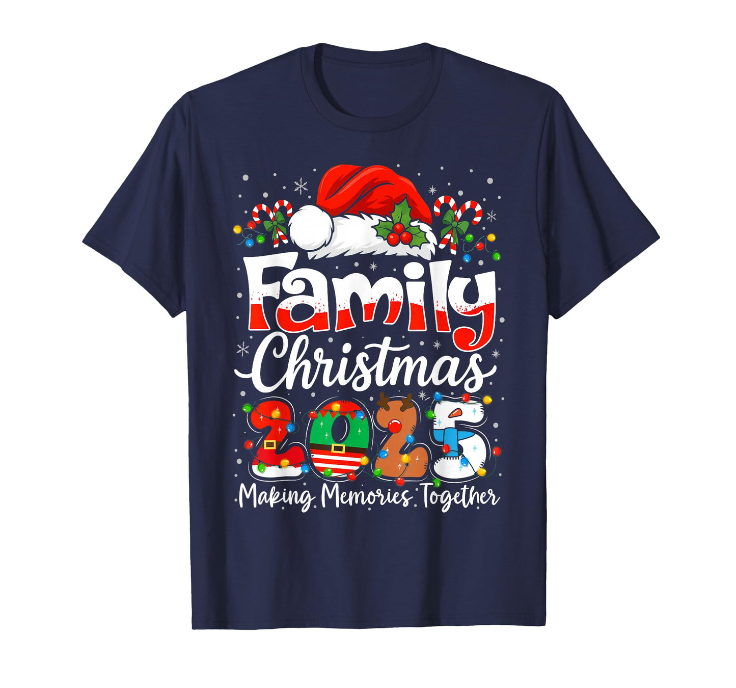 Family Christmas 2025 Matching Outfit Xmas Squad Santa T-Shirt