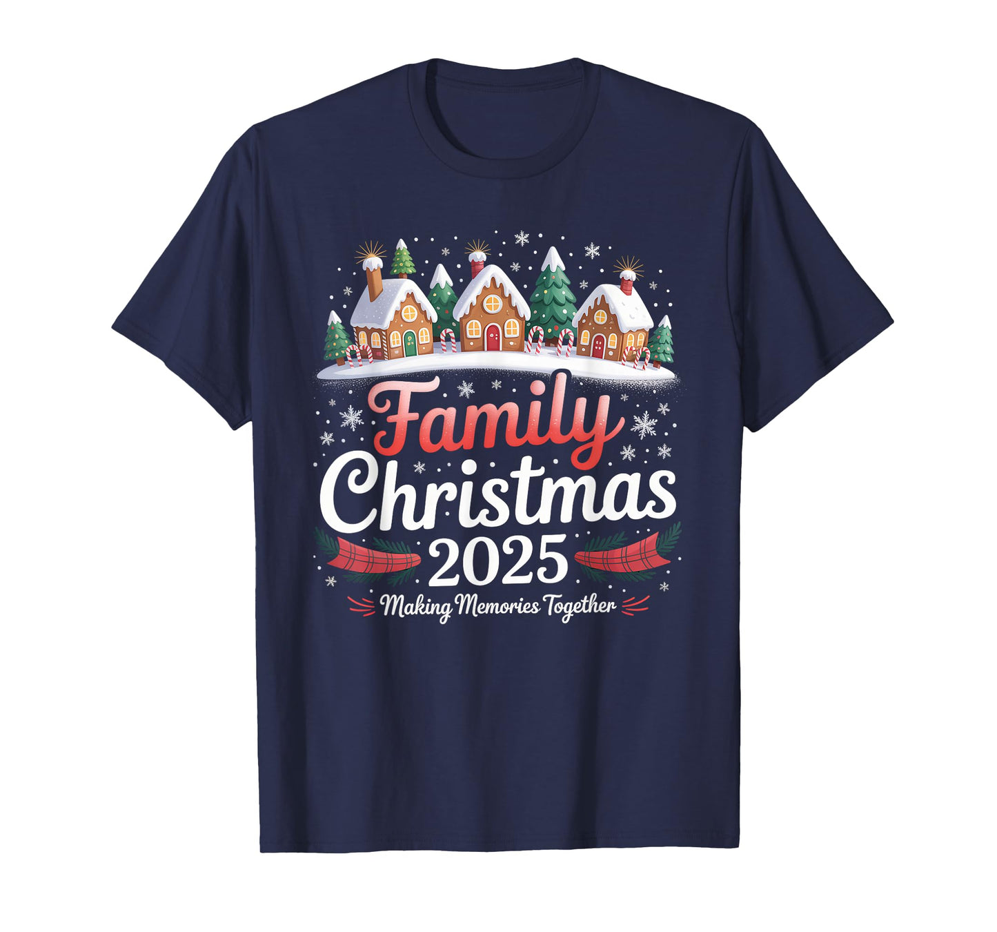 Family Christmas 2025 Matching Squad Santa Elf Funny Xmas T-Shirt