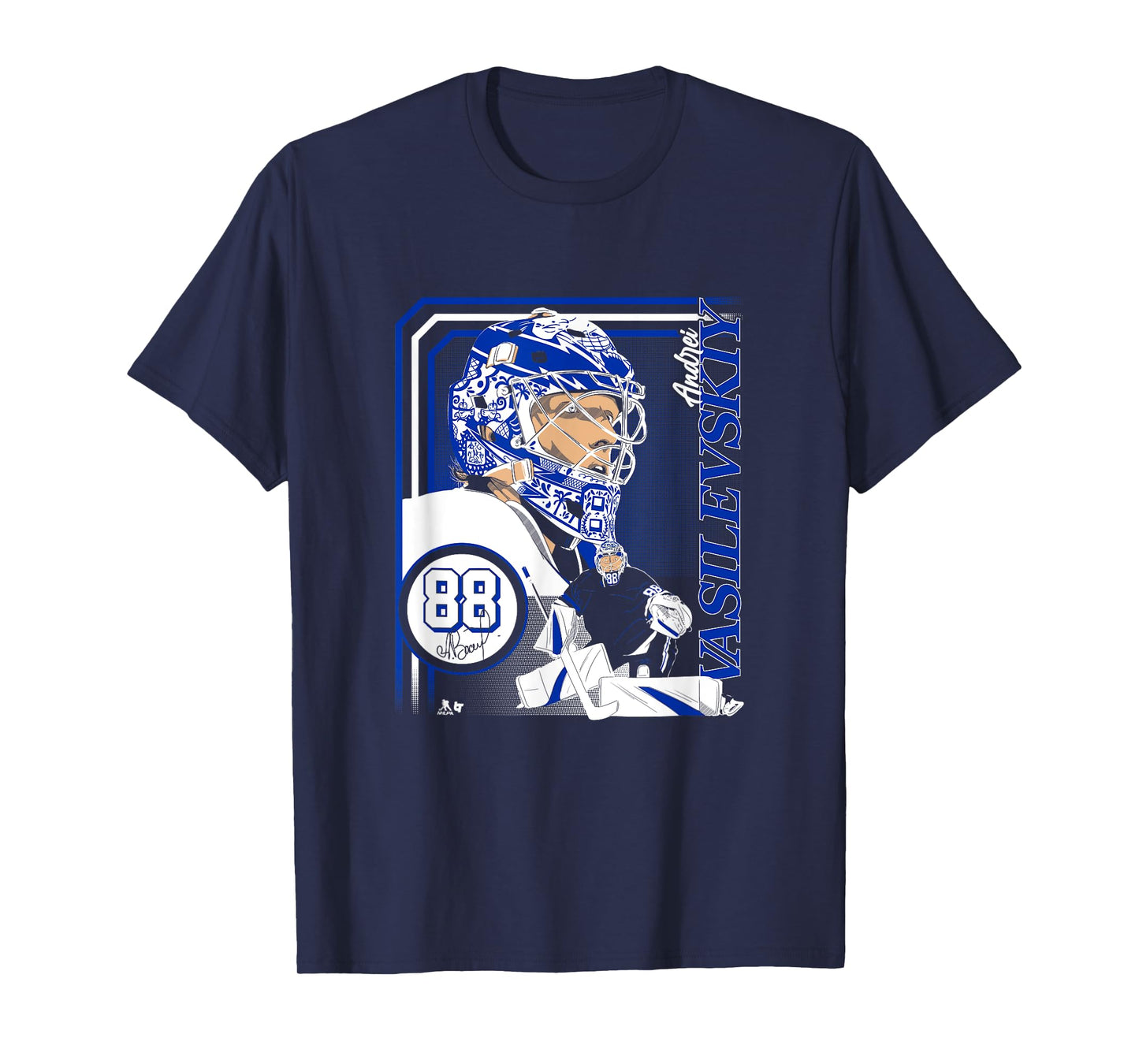 Andrei Vasilevskiy: Collage Frame - Tampa Bay Hockey T-Shirt
