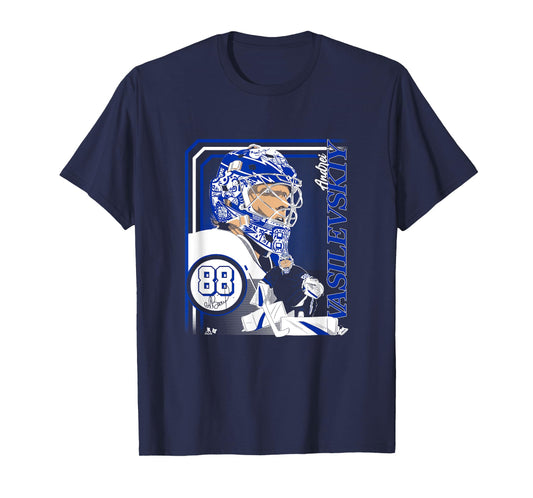 Andrei Vasilevskiy: Collage Frame - Tampa Bay Hockey T-Shirt