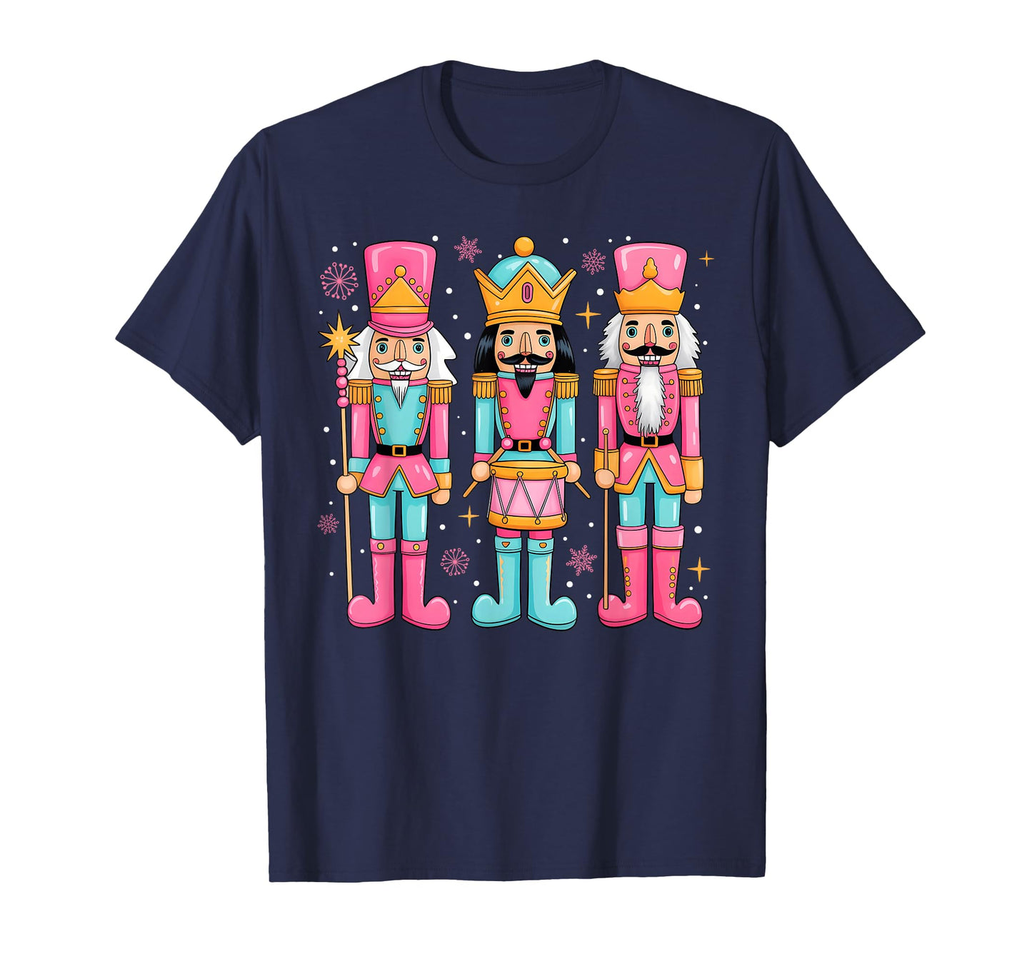 Merry Christmas Pink Nutcracker Women Kids Girl Ballet Dance T-Shirt