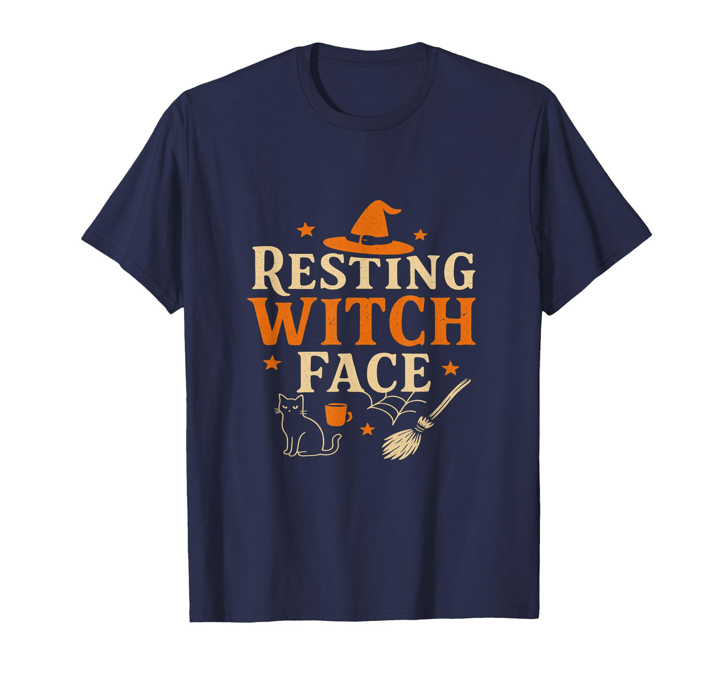 Resting Witch Face Funny Halloween Lettering T-Shirt