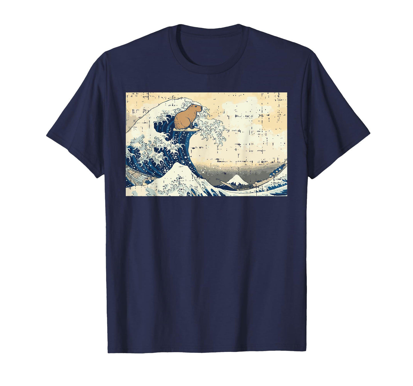 Capybara Great Wave Kanagawa Vintage Japanese Men Women Kids T-Shirt