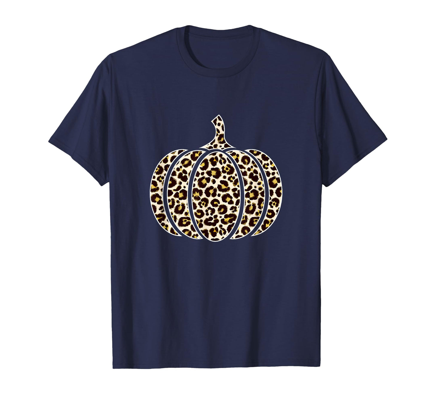 Funny Halloween Pumpkin Leopard Print for Women Teen Girls T-Shirt