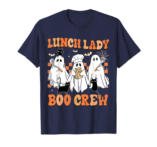 Lunch Lady Boo Crew Ghost Chef Funny Cafeteria Worker Staff T-Shirt
