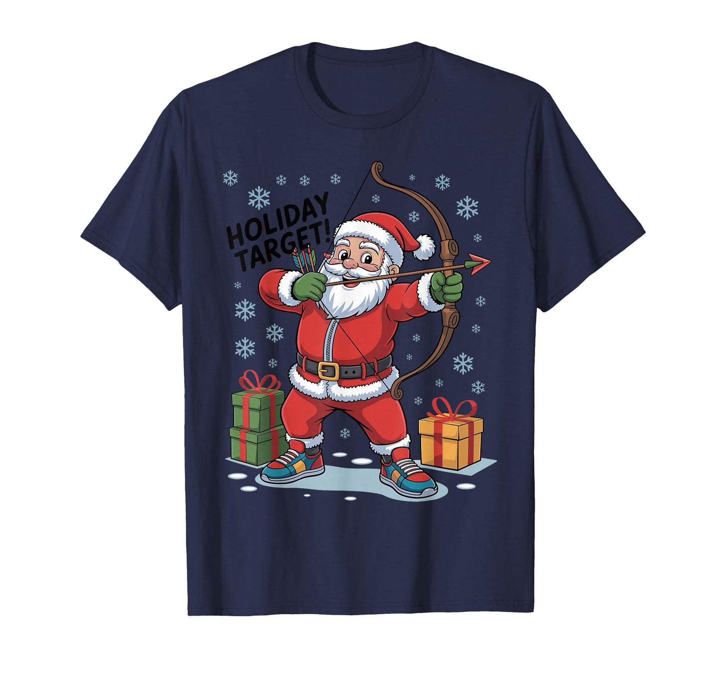 Funny Santa Archery Lover Holiday Christmas Xmas Pajama T-Shirt
