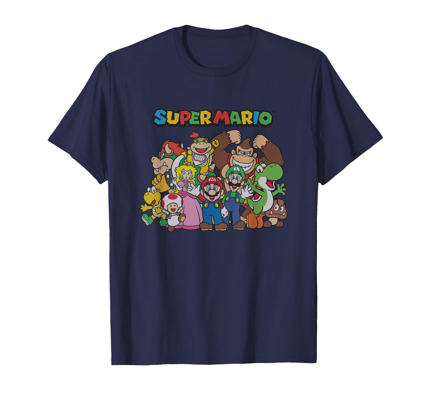 Super Mario Classic Character Line Up Group Shot T-Shirt