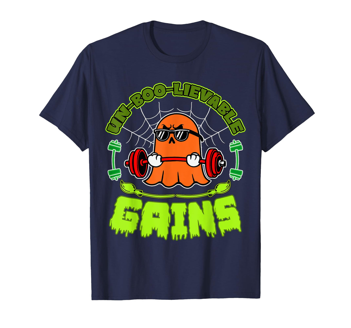 Halloween Workout Ghost Training With Barbell T-Shirt