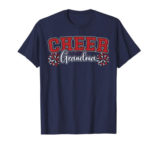 Cheer Grandma My Favorite Cheerleader Calls Me G-ma Red T-Shirt