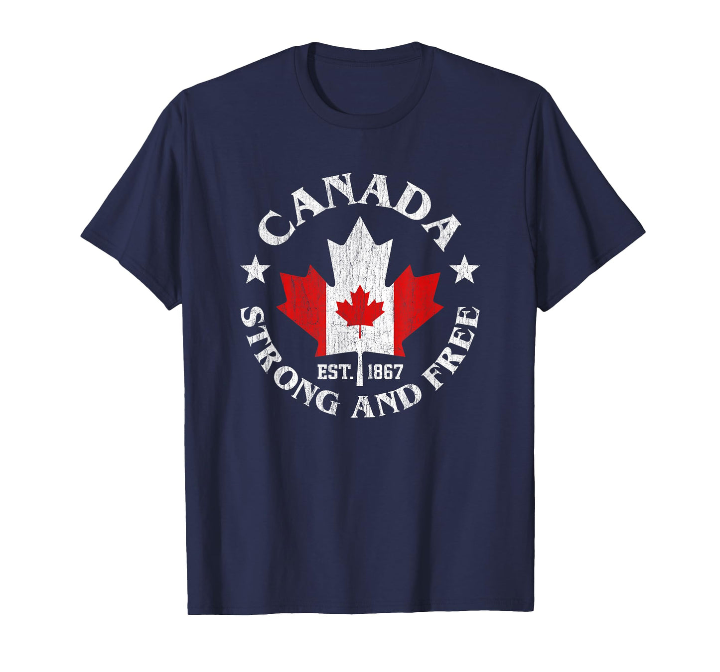 Canada Est 1867 Proud Canadian Vintage Maple Leaf Merch T-Shirt