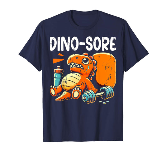 Dino Sore Exercise Funny Graphic Workout Gym Men Women T-Shirt