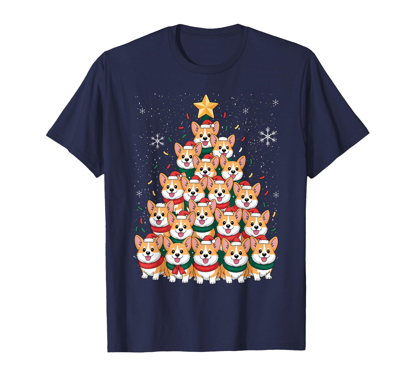 Corgi Christmas Tree Dog Santa Merry Corgmas Xmas Men Dogmas T-Shirt