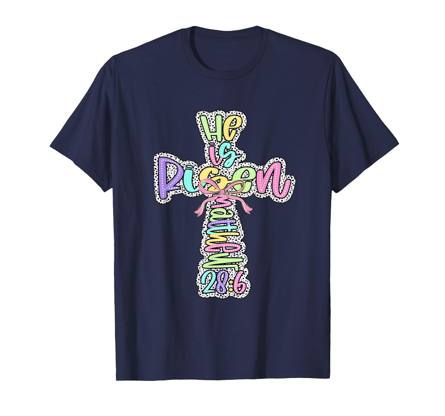 Retro He Is Risen Cross Easter Resurrection Jesus Christian T-Shirt