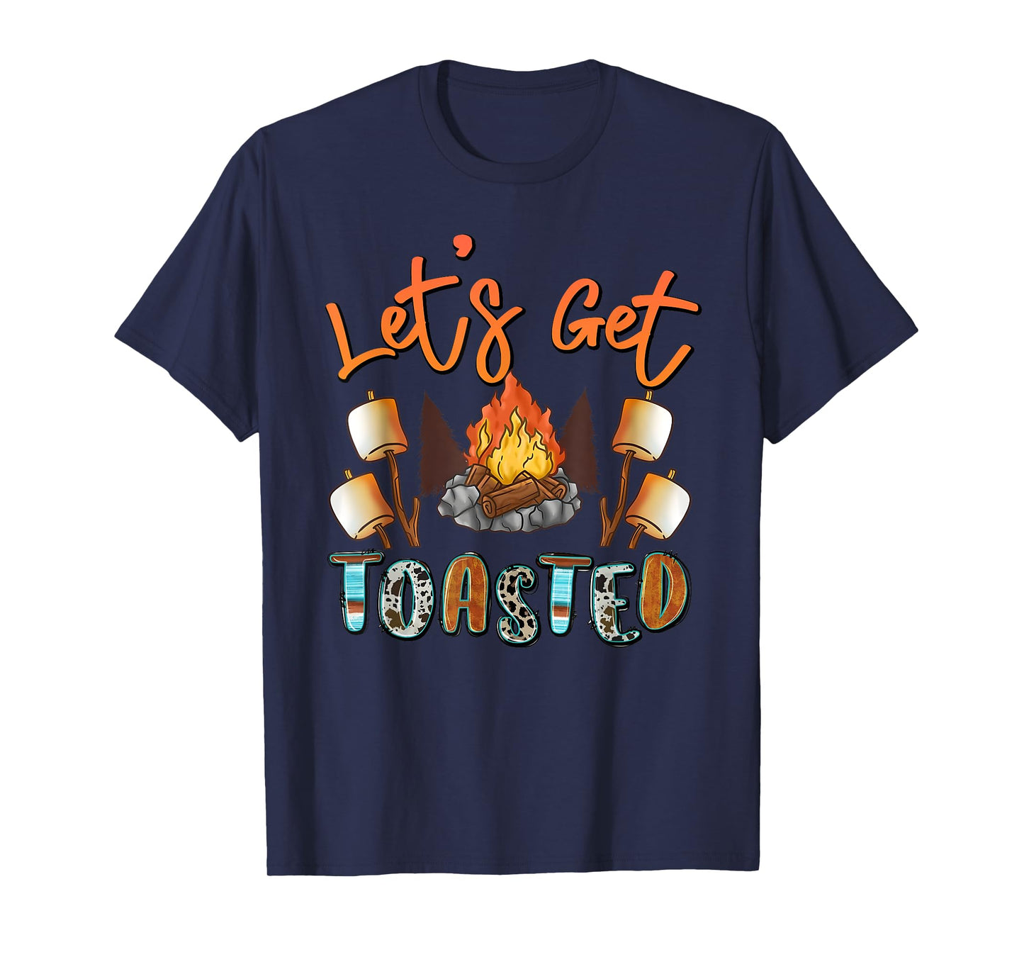 Let's Get Toasted Camping Funny Campfire T-Shirt