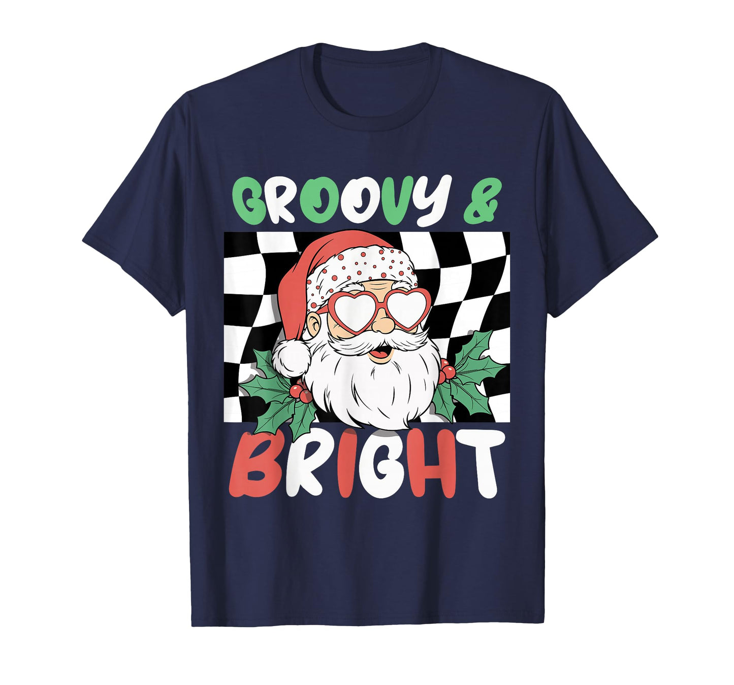 Groovy and Bright Christmas 80s Retro Ugly Christmas T-Shirt