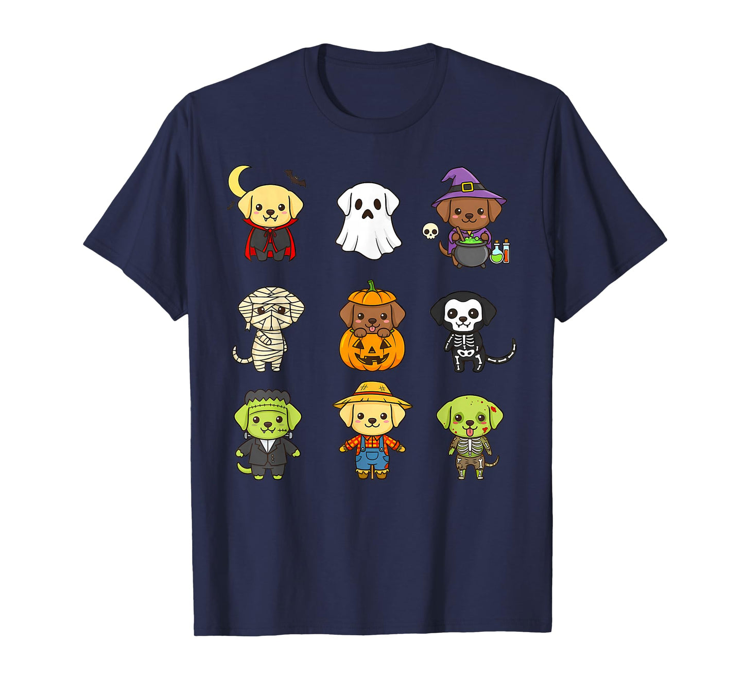 Labrador Retriever Puppy Spooky Halloween Monsters Lab Dog T-Shirt