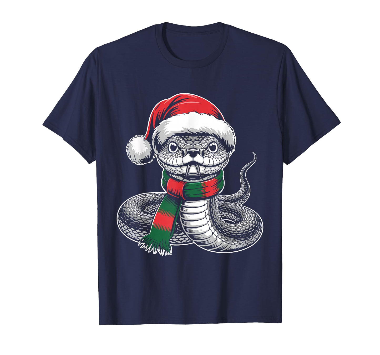 Rattlesnake Xmas Santa Hat Scarf Christmas Costume T-Shirt