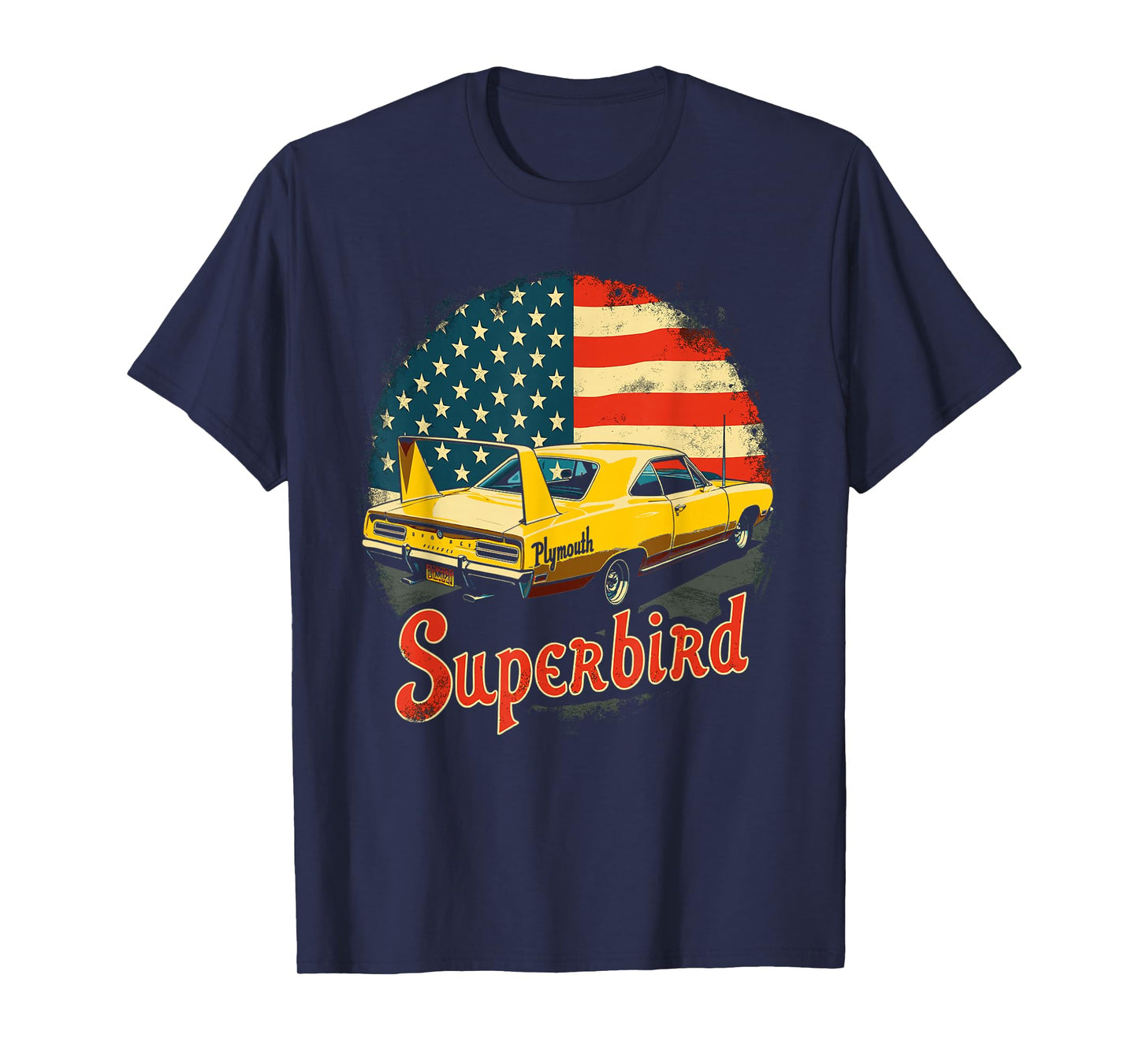 1970 Plymouth Superbird Vintage Classic car American Flag T-Shirt