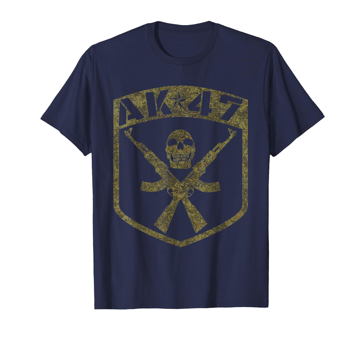 Kalashnikov AK-47 Assault Rifle Camouflage Skull T-Shirt