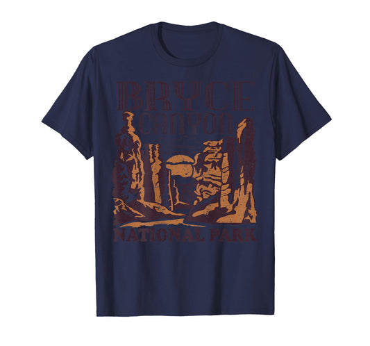 Bryce Canyon National Park (Design on Back) Vintage Style T-Shirt
