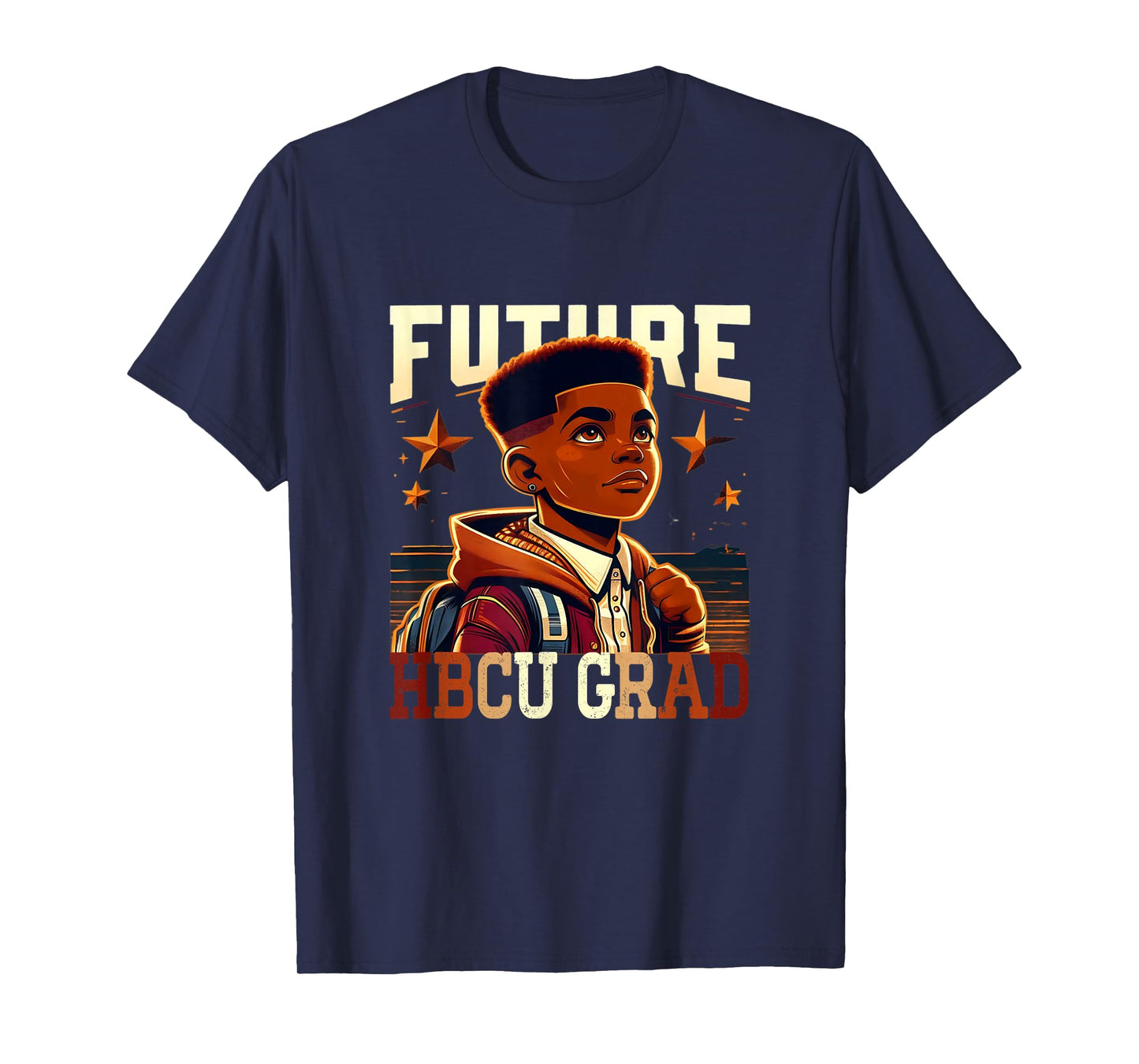 Future HBCU Grad kids Black Boys Afro Black History Month T-Shirt