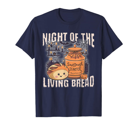 Night Of The Vintage Living Halloween Bread Spooky Season T-Shirt