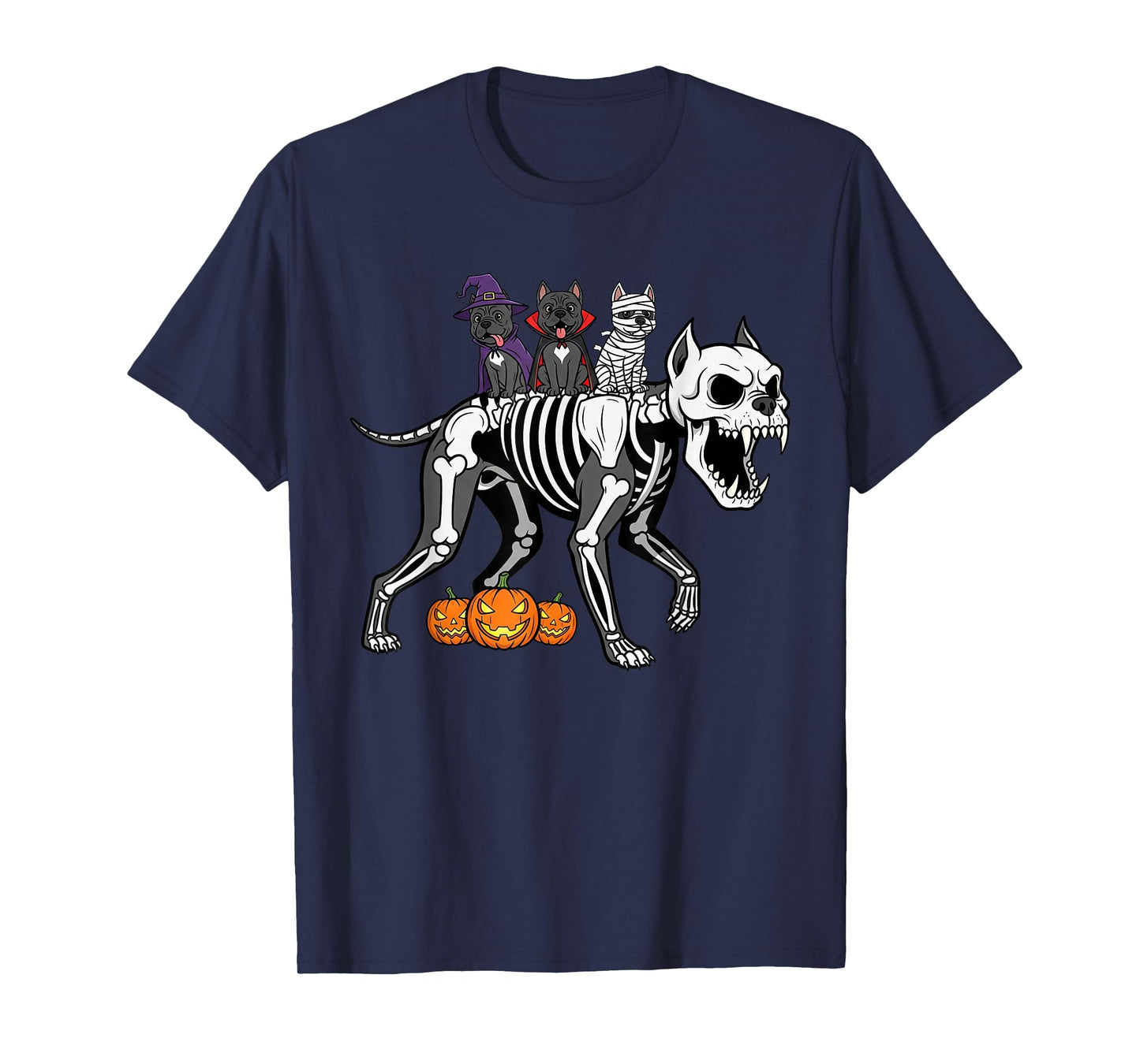 Cane Corso Skeleton Mummy Witch Halloween Kids Mens Womens T-Shirt