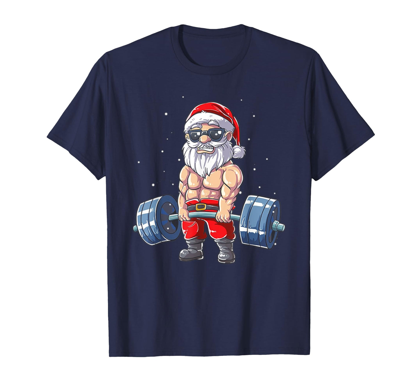 Weightlifting Santa Claus Christmas Fitness Gym T-Shirt