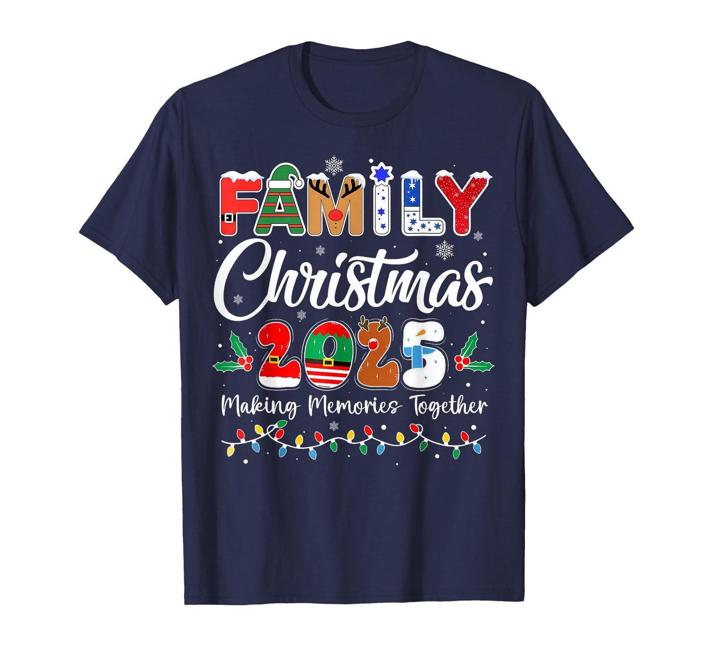 Family Christmas 2025 Matching Outfit Xmas Squad Santa T-Shirt