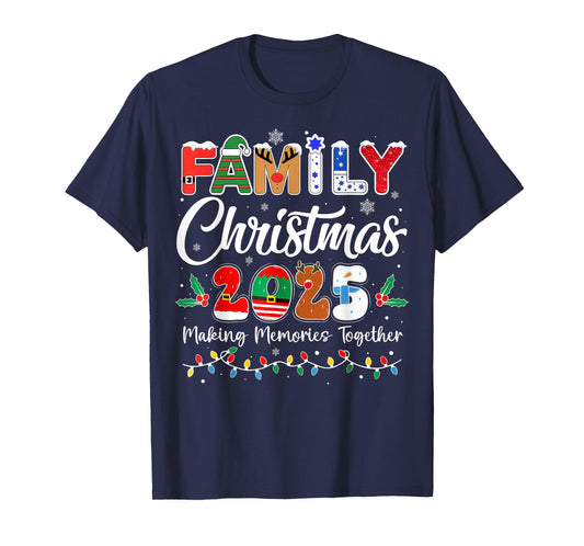 Family Christmas 2025 Matching Outfit Xmas Squad Santa T-Shirt